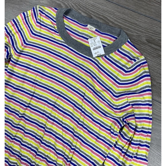 J.CREW Sweaters - J Crew Women's Long Sleeve Striped Sweater Top Multicolor Size Large New